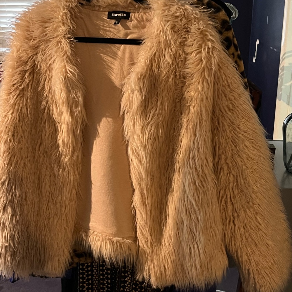 Faux fur fun jacket .